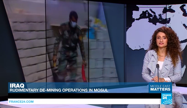 Kurdish forces carry out risky demining operations in Mosul