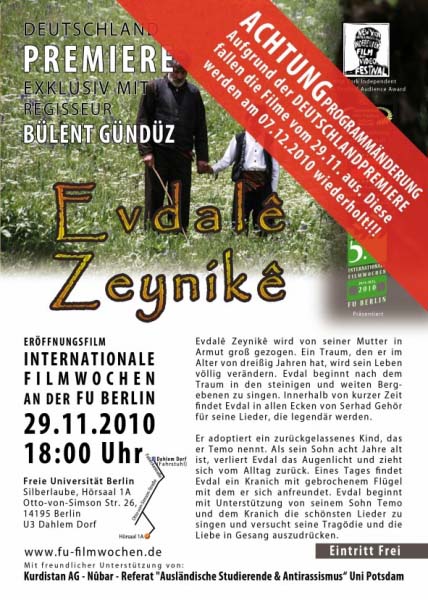 Filmpremiere EVDALÊ ZEYNIKÊ 29.11.2011