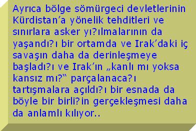 Kürdistan Hükümetinin Birleşmesi ve düşündürdükleri.....