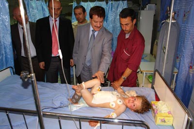  Kerkûkî serdana birîndarên bombebarana Tirkiyeyê kir