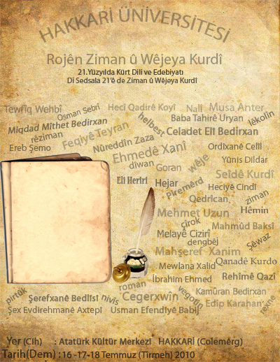 Kurt Dili ve Edebiyatı Günleri Konferansı - 21. YÜZYILDA KÜRT DİLİ VE EDEBİYATI