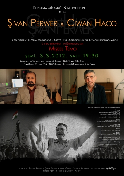Konserta alîkarîyê bi Şivan Perwer û Ciwan Haco 3.03.2012 li Berlin