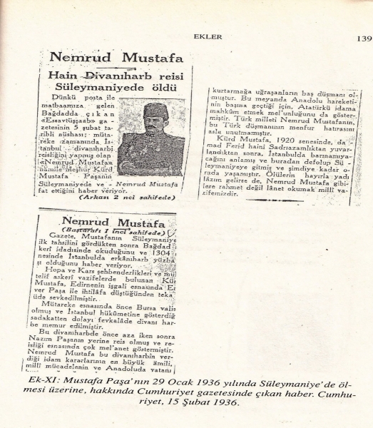General Kürd Mustafa Paşa Yamulki’nin Anısına(9)