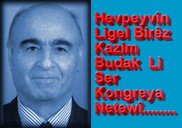 Hevpeyvîn Ligel Birêz  Kazim Budak  Li ser  Kongreya  Neteweyî