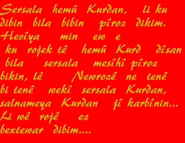 Sersala we pîroz  be!!